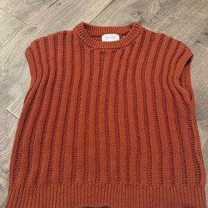 Jessica Simpson Rust Sleeveless Sweater can include long sleeve if wanted